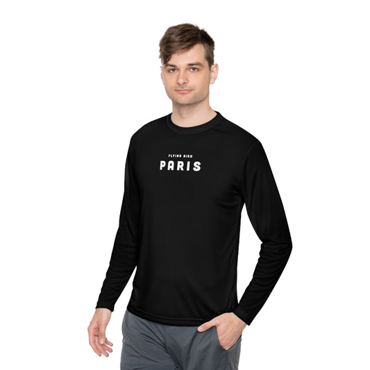 Men's Paris Black Lightweight Long Sleeve Tee