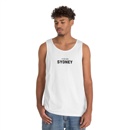 Men's Sydney White Heavy Cotton Tank Top