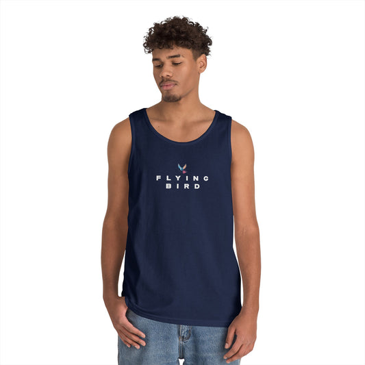 Men's Flying Bird Navy Blue Heavy Cotton Tank Top