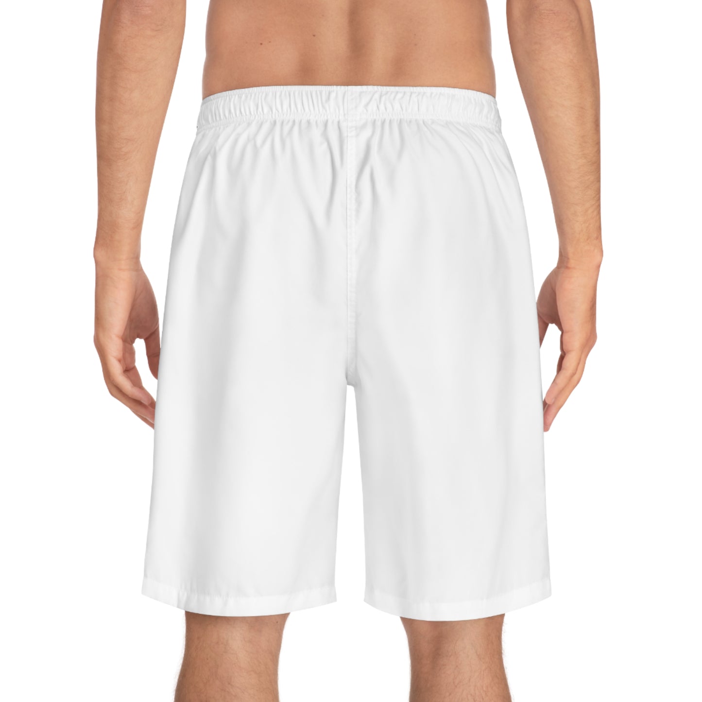 Men's Paris White Board Shorts (AOP)