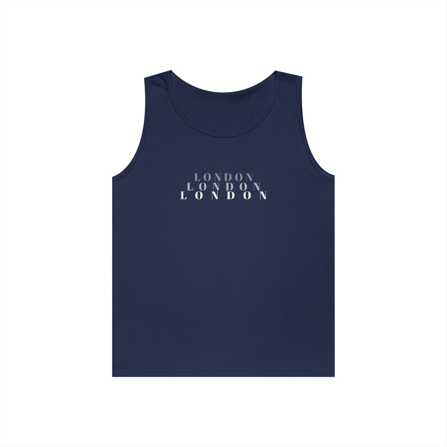 Men's London Navy Blue Heavy Cotton Tank Top