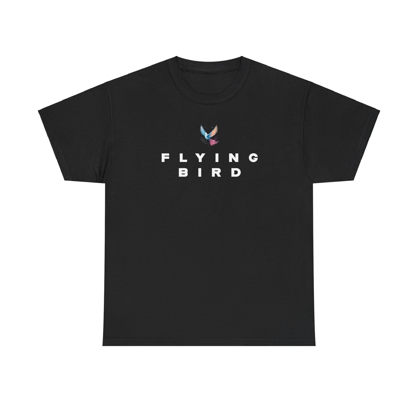 Men's Flying bird Black Cotton Tee