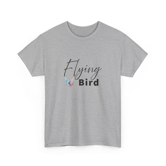 Men's Flying bird Grey Cotton Tee