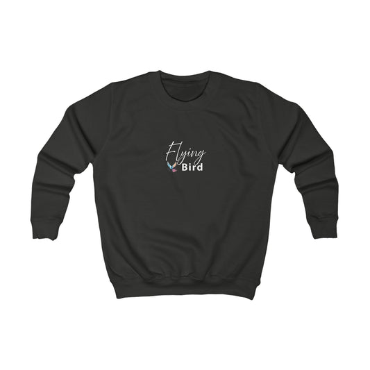 Kids Flying Bird Black Sweatshirt