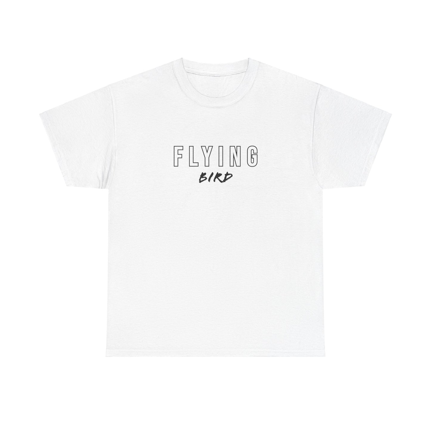 Men's Flying bird White Cotton Tee