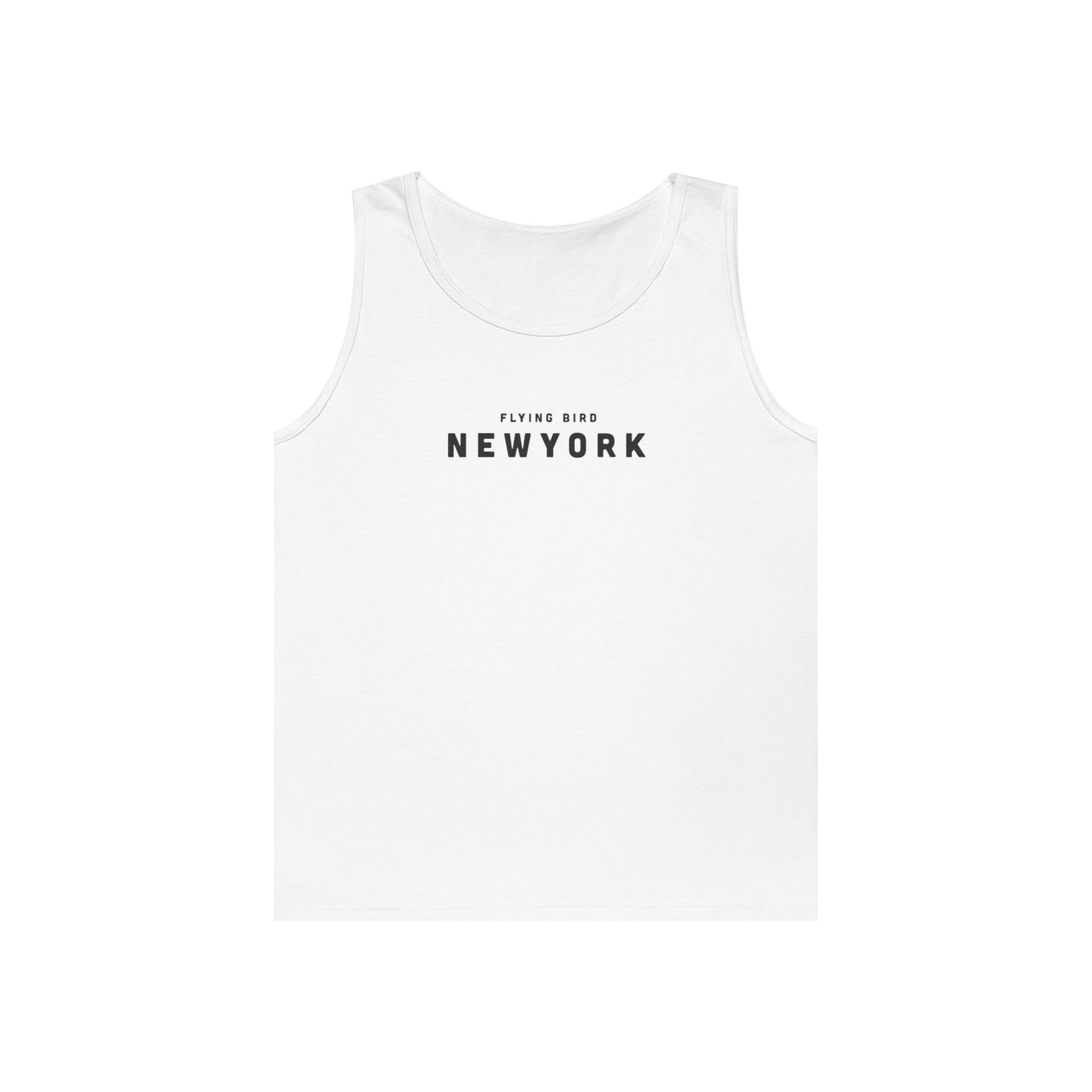 Men's NewYork White Heavy Cotton Tank Top