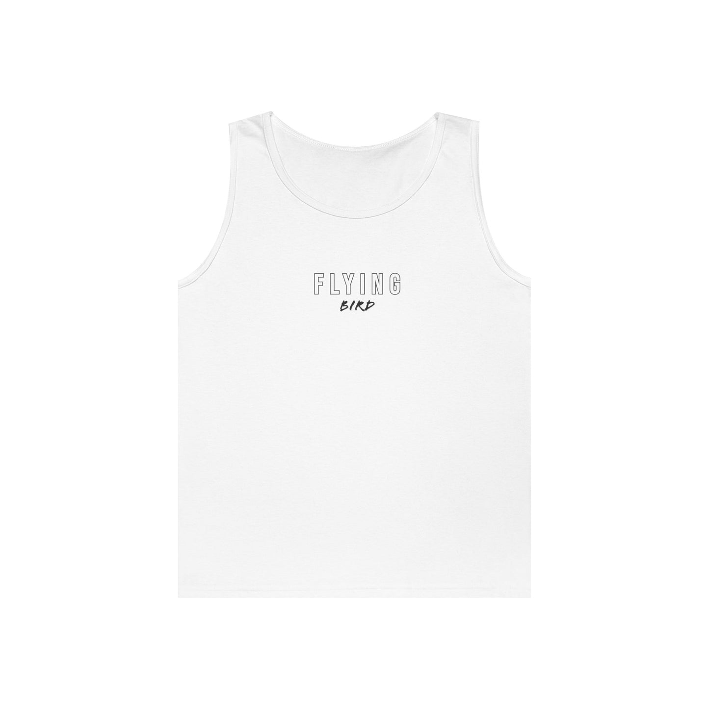 Men's Flying Bird White Heavy Cotton Tank Top