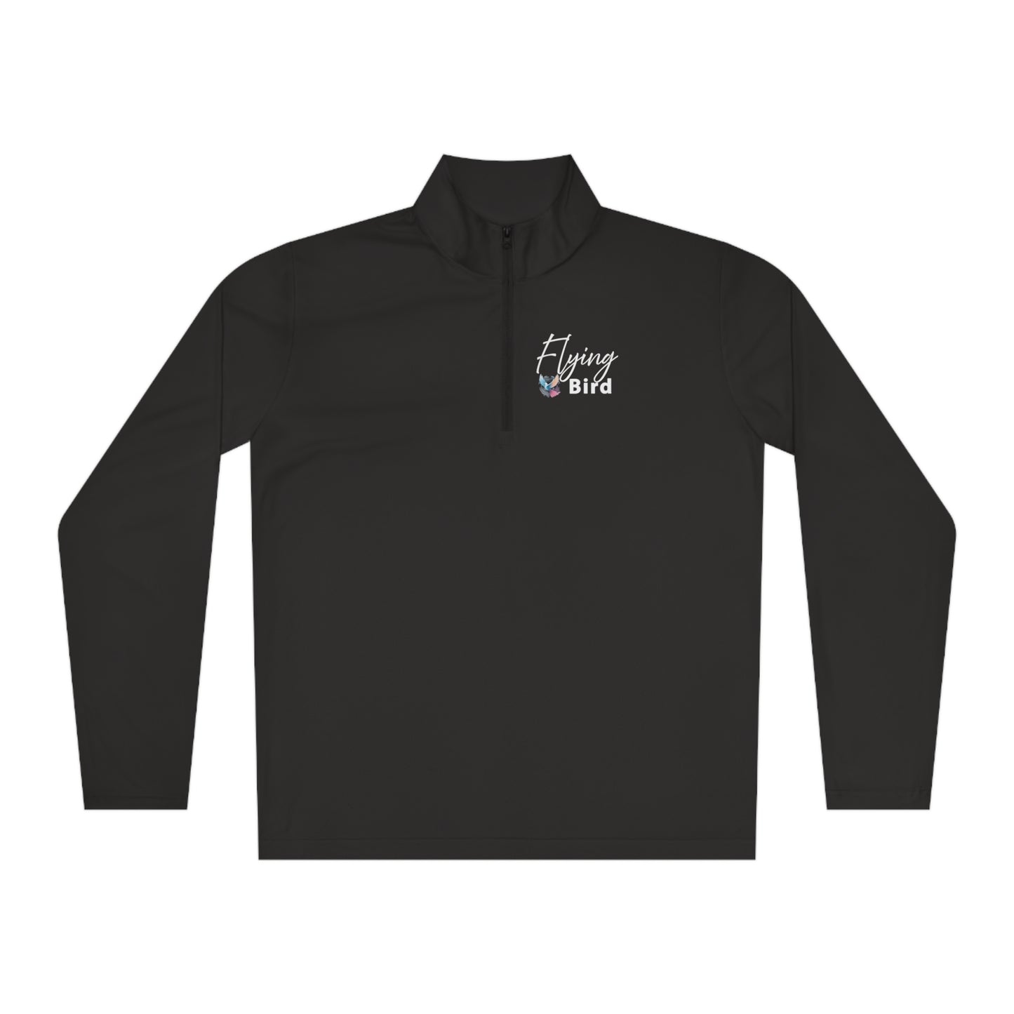 Men's Flying Bird Black Quarter-Zip Pullover