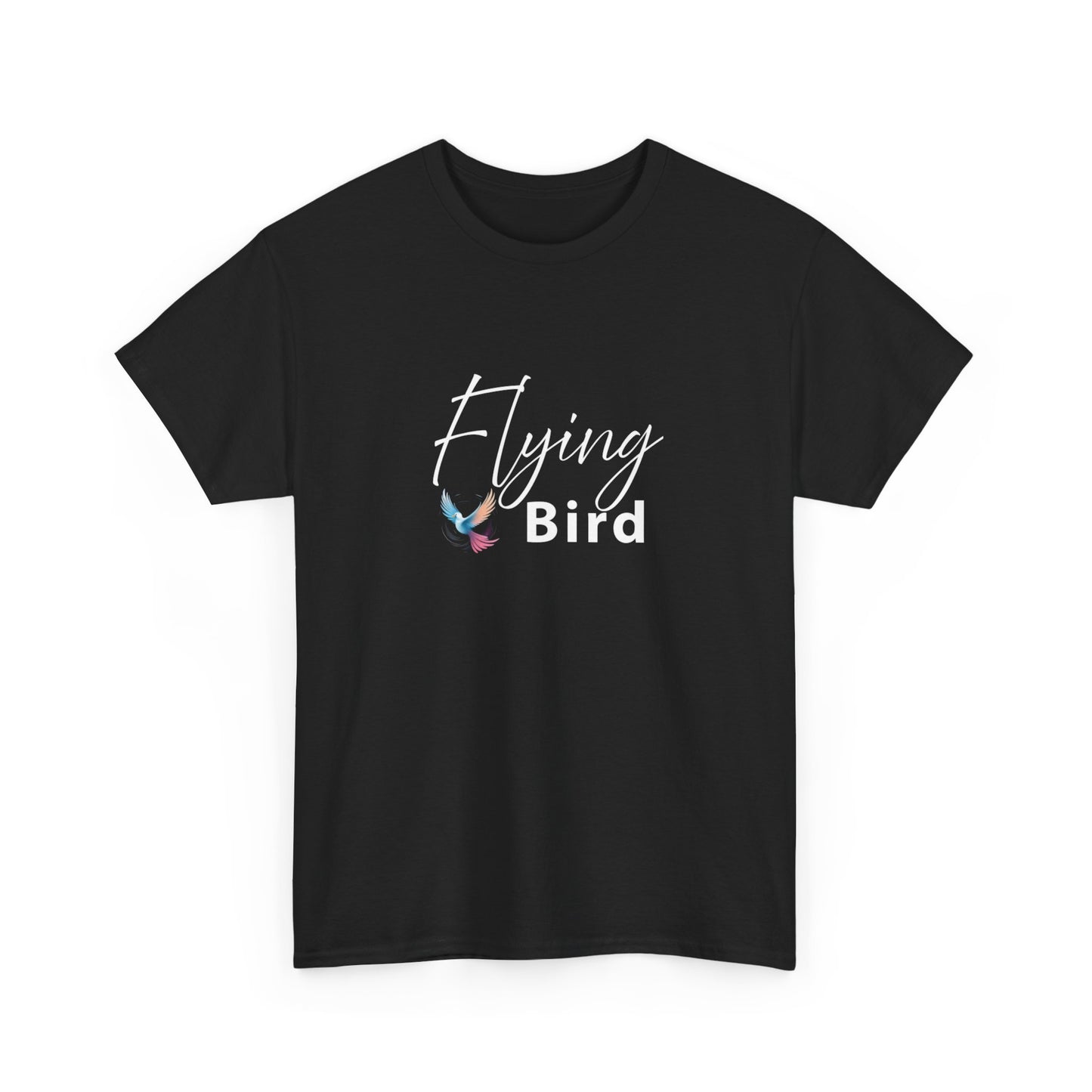 Men's Flying bird Black Cotton Tee