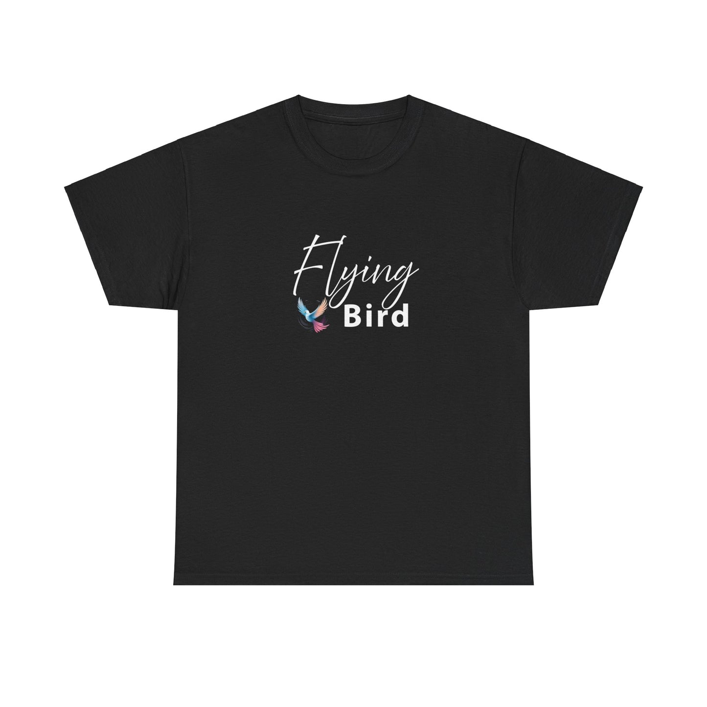 Men's Flying bird Black Cotton Tee