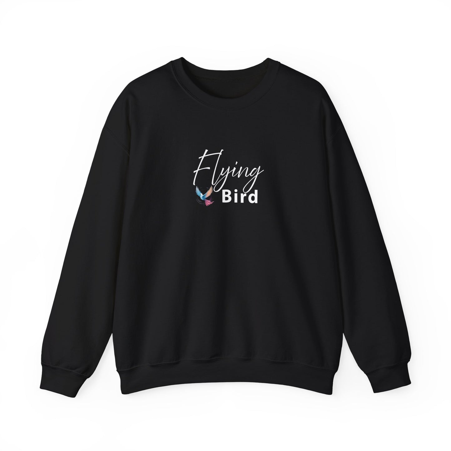 Women's Flying Bird Black Crewneck Sweatshirt