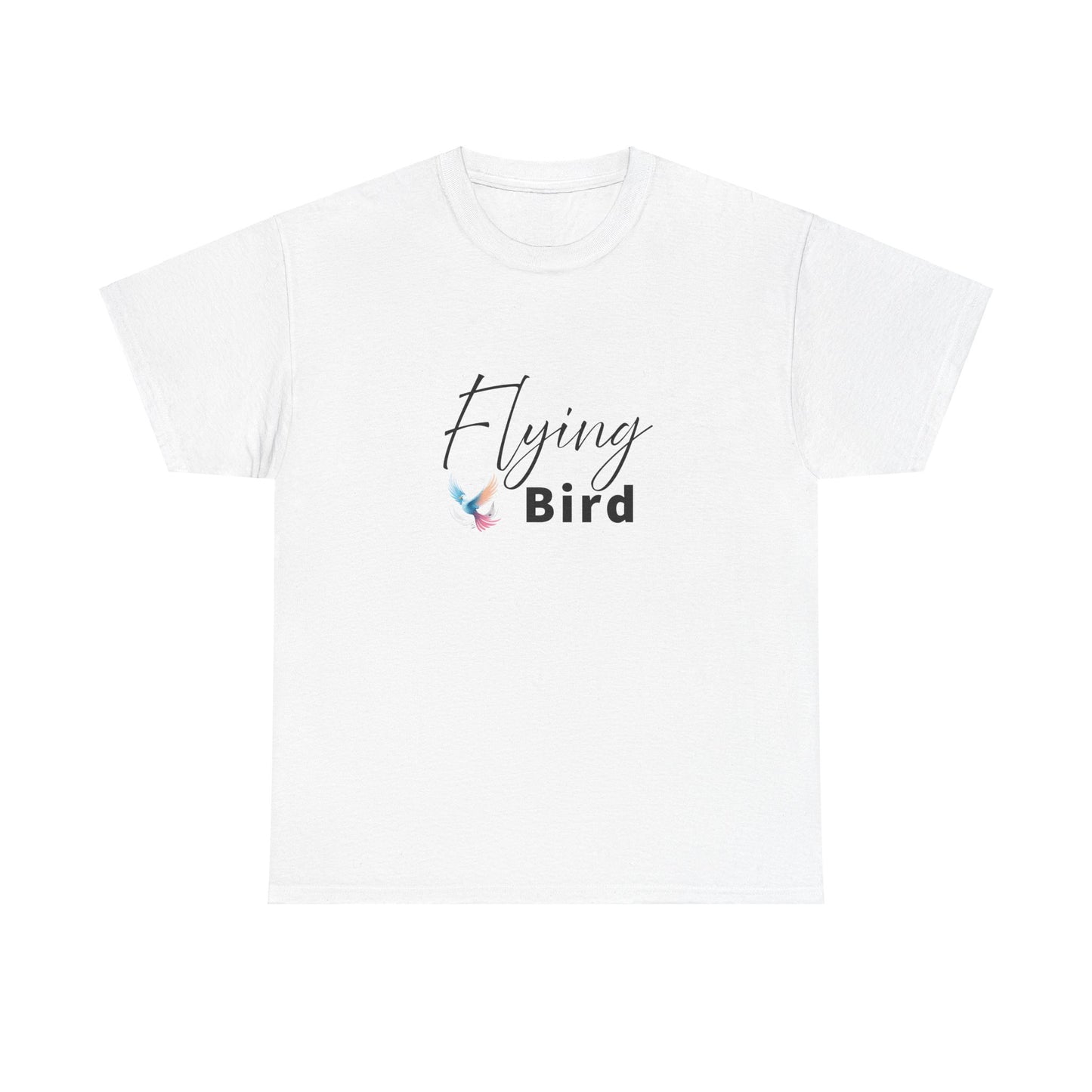 Men's Flying bird White Cotton Tee