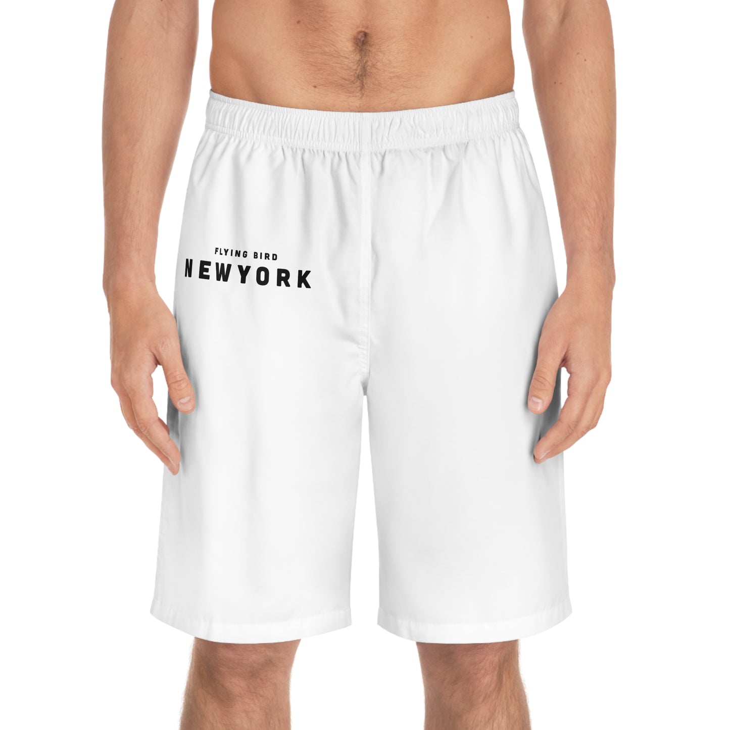 Men's NewYork White Board Shorts (AOP)