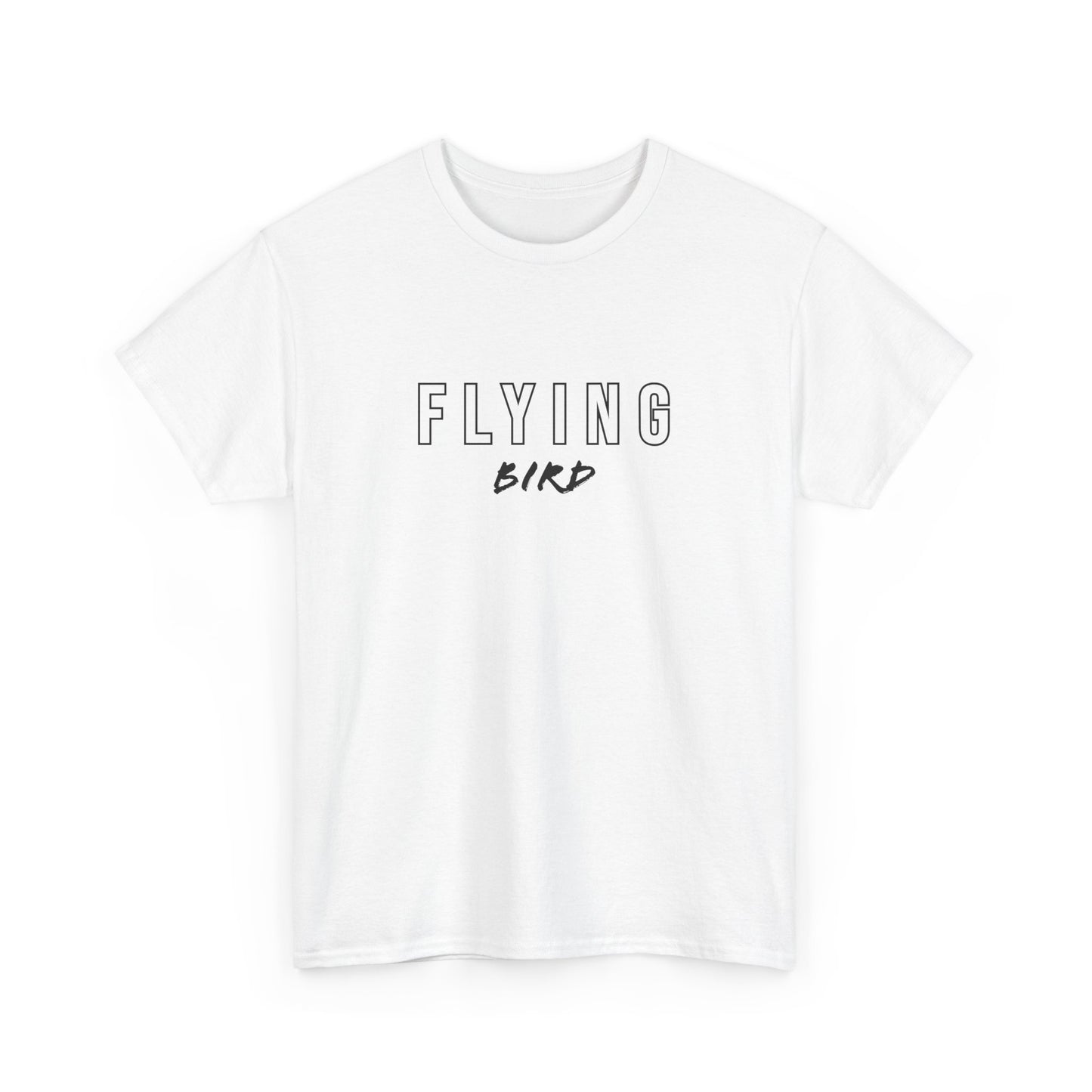 Men's Flying bird White Cotton Tee