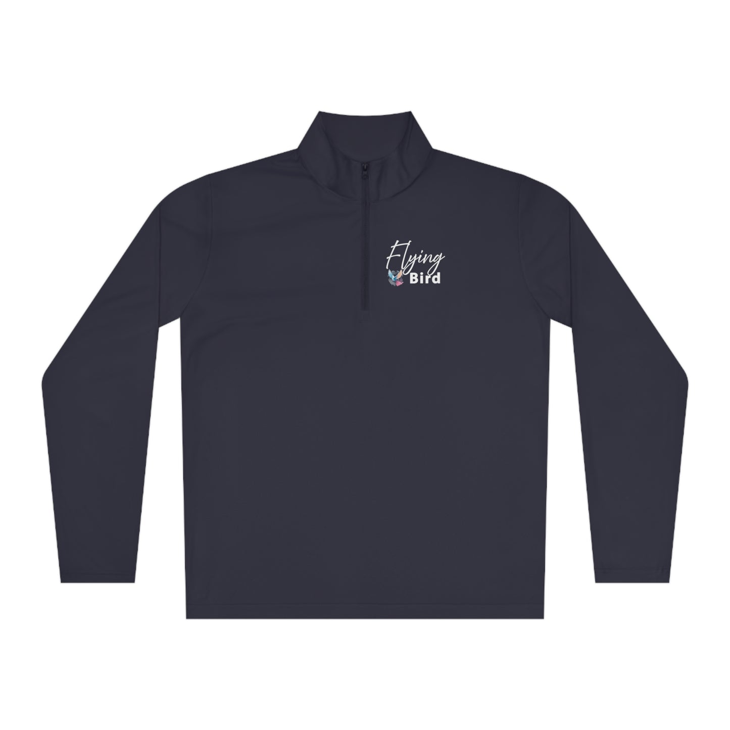 Men's Flying Bird Navy Blue Quarter-Zip Pullover