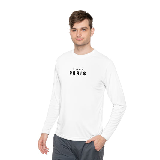 Men's Paris White Lightweight Long Sleeve Tee