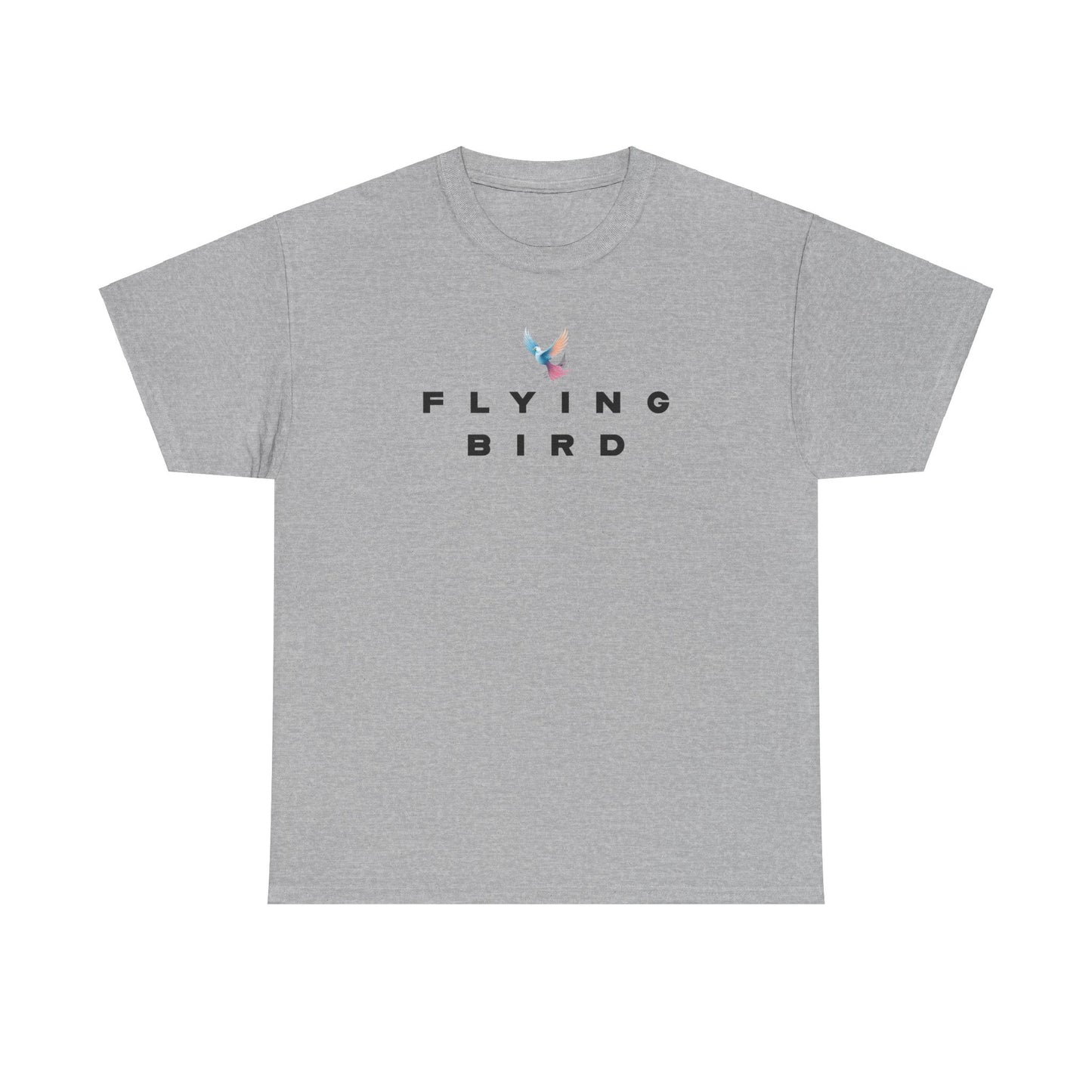 Men's Flying bird Grey Cotton Tee