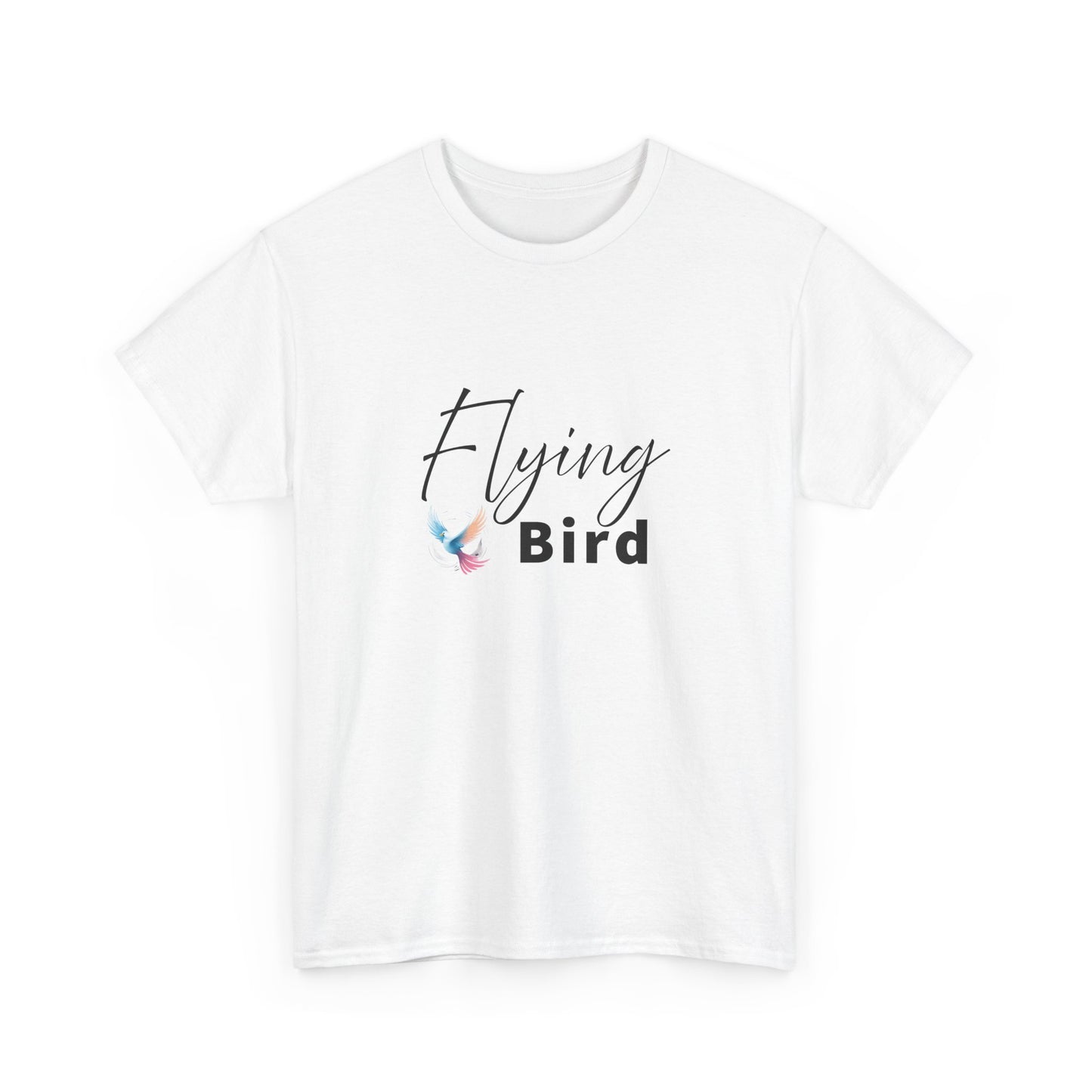 Men's Flying bird White Cotton Tee