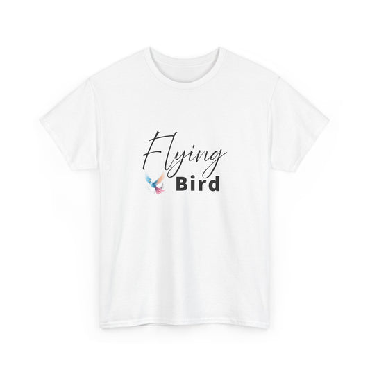 Men's Flying bird White Cotton Tee