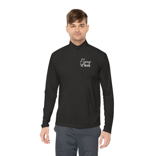 Men's Flying Bird Black Quarter-Zip Pullover