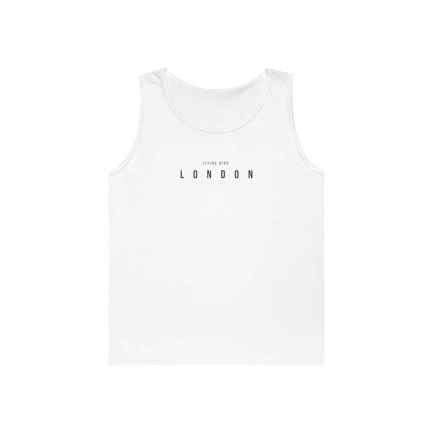 Men's London White Heavy Cotton Tank Top