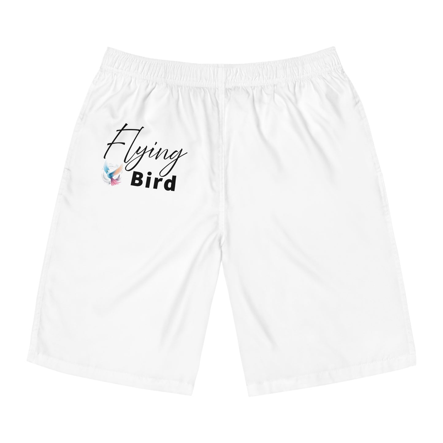 Men's Flying Bird White Board Shorts (AOP)