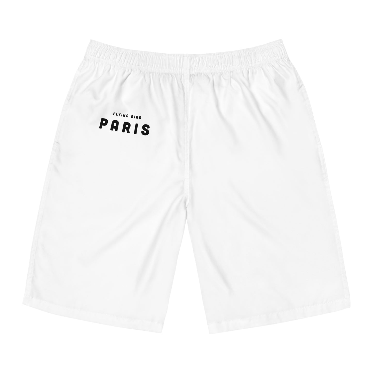 Men's Paris White Board Shorts (AOP)