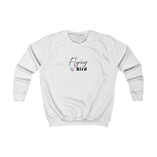 Kids Flying Bird White Sweatshirt