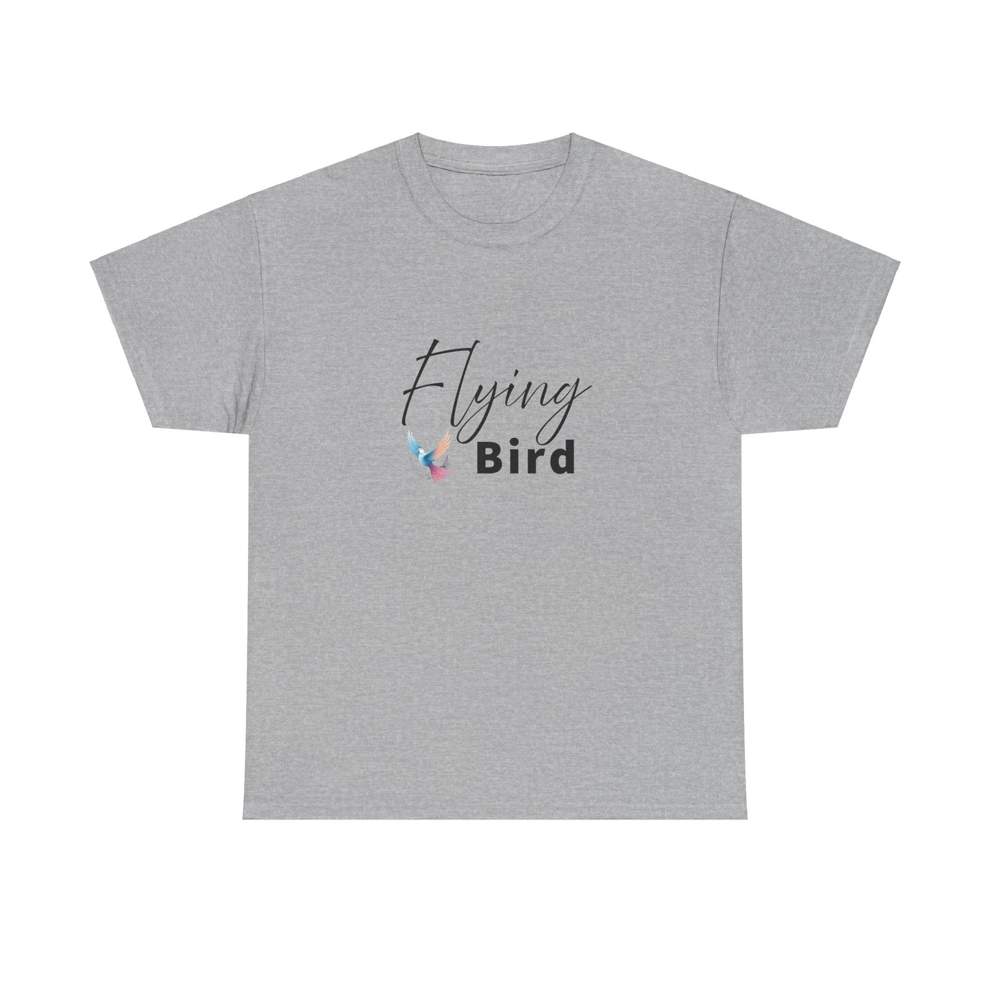 Men's Flying bird Grey Cotton Tee