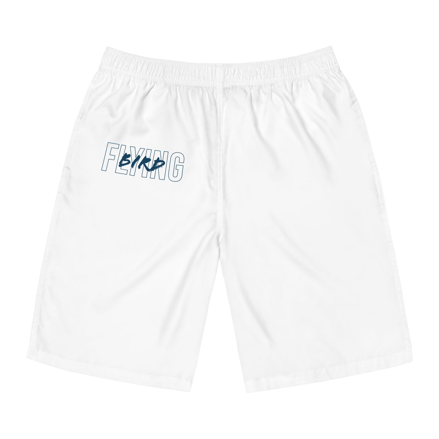 Men's Flying Bird White Board Shorts (AOP)