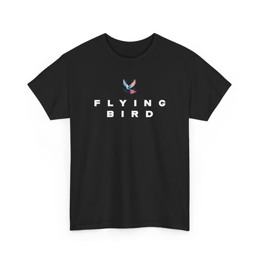 Men's Flying bird Black Cotton Tee